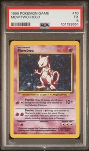 1999 Pokemon Mewtwo Holo Base Set #10 Holo PSA 5 - Picture 1 of 3