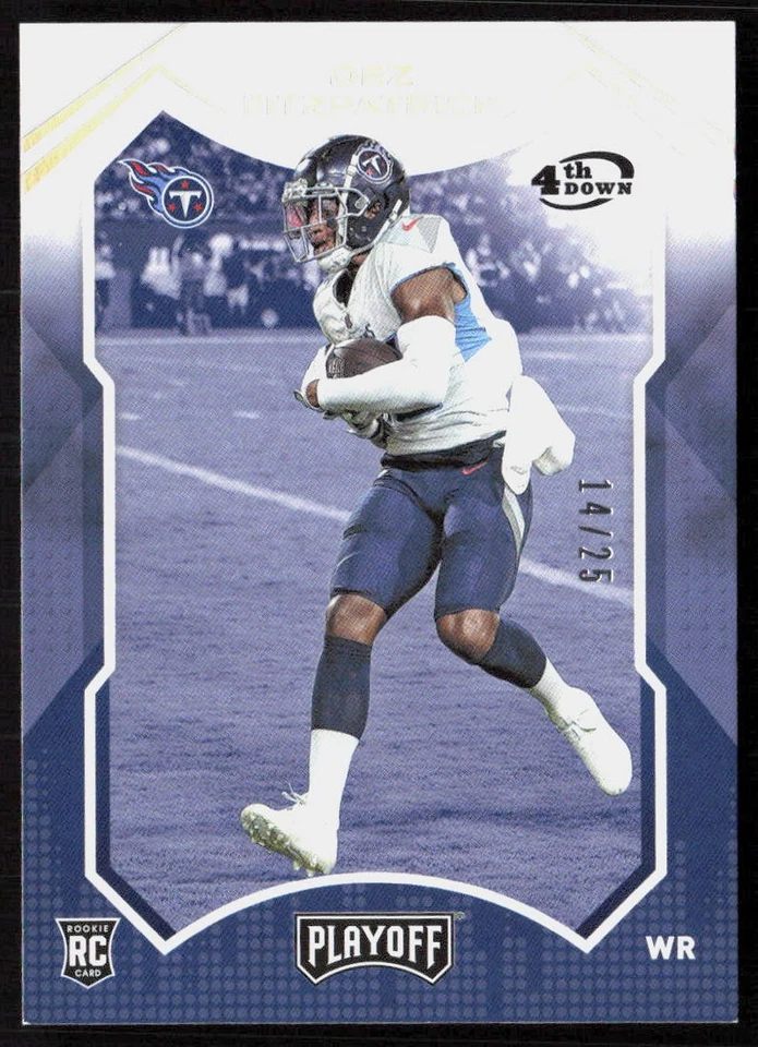 2021 Panini Playoff Dez Fitzpatrick Rookie 4th Down /25 Titans RC - Image 1 of 2