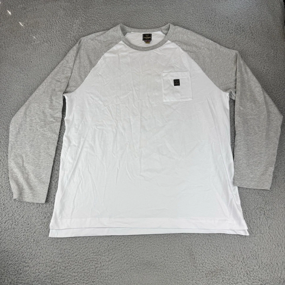 Camisa manga larga Triumph Motorcycles Saltern contraste blanca gris para hombre talla XL Foto 1 de 4