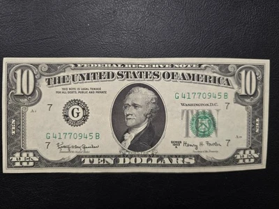 $10 1963A Federal Reserve Note Chicago Fr. 2017-G - Image 1 of 4