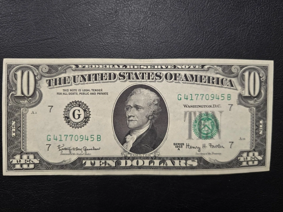 $10 1963A Federal Reserve Note Chicago Fr. 2017-G - Image 1 of 4