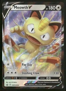 Meowth V - SWSH: Sword & Shield Promo Cards SWSH004 Pokemon TCG - Picture 1 of 2