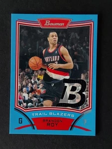 2008-09 Bowman Draft Picks & Stars Brandon Roy Game Worn Jersey Blue /50 BLAZERS - Picture 1 of 2