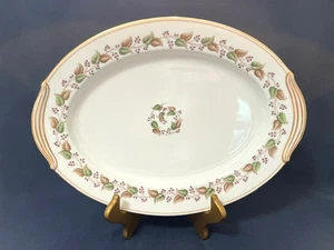 Plato para servir vintage Noritake Cordova de 13,5" de ancho - blanco/verde/bronceado/oro 5215 - Imagen 1 de 11