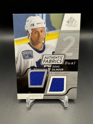 2008-09 UD UPPER DECK SP GAME USED AUTHENTIC FABRICS DOUG GILMOUR AF-DB PATCH - Image 1 of 2