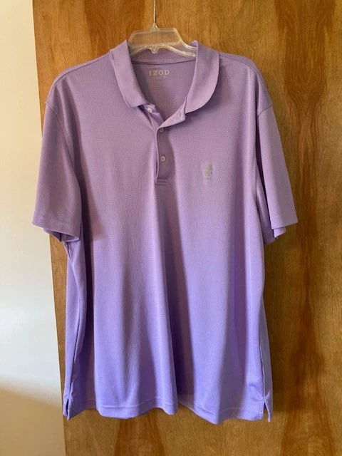 Izod Golf - Мужская поло - лаванда - короткие рукава - XXL - EC - Изображение 1 из 1