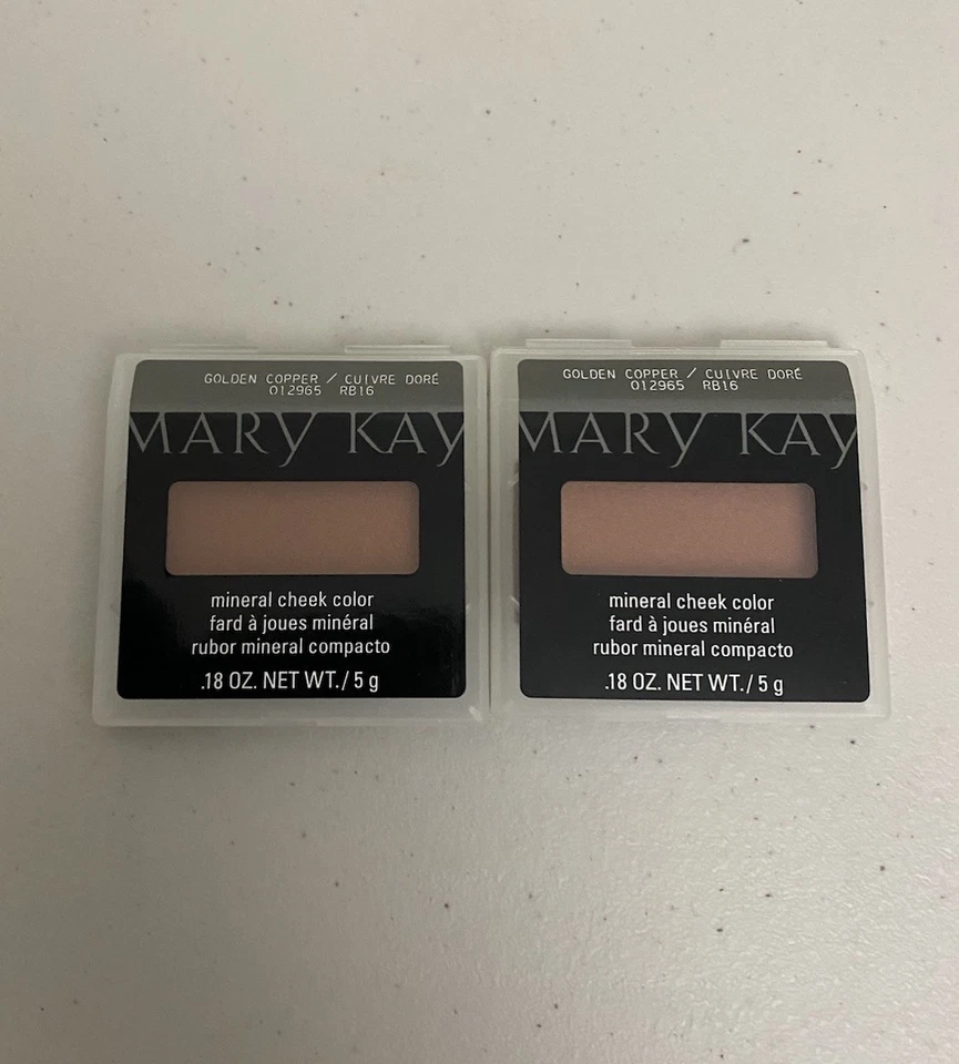 New Lot of 2 Mary Kay Mineral Cheek Colors Blush - GOLDEN COPPER - Image 1 of 1