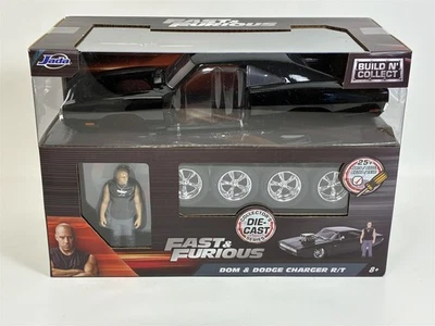 Fast and Furious Dom Figure and Dodge Charger RT Build 1:24 Jada 35905 - Image 1 of 4