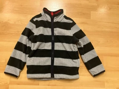 Carter’s - Chaqueta polar con cremallera - Niños talla 4 - Rayas negras y grises Foto 1 de 3