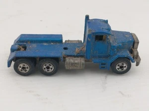 VTG HOT WHEELS 1:64 1979 PETERBILT DUMP TRUCK BLUE MALAYSIA - Picture 1 of 6