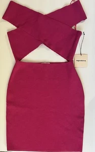 Superdown Hallie Cut Out Dress Women’s Medium Hot Pink Revolve Sleeveless - Picture 1 of 9
