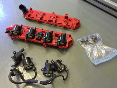 D585 Coils - LSX AC Delco, Brackets And Valve Covers - Powder Coated Red - Image 1 of 4