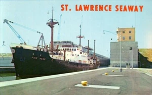 Postcard -St. Lawrence Seaway, Eisenhower Lock Ship- Fair Head Freighter 1124 - Picture 1 of 2
