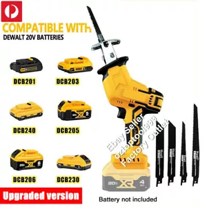 Cordless Electric Reciprocating Saw 4 Blades Cutting Tool For 18V Dewalt Battery - Picture 1 of 6