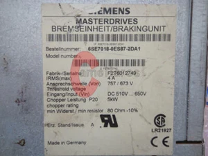 ONE USED SIEMENS 6SE7018-0ES87-2DA1 6SE7 018-0ES87-2DA1 - Picture 1 of 1