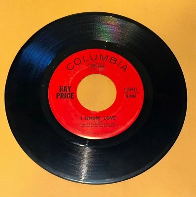 Ray Price I Know Love Raining In My Heart 45 rpm Record Country 7" Foto 1 de 2
