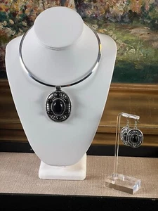 Custom Jewelry Black Onyx Pendant & Earring Set - Picture 1 of 6