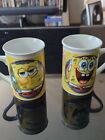 Spongbob coffee mugs lot of 2 2014 Viacom