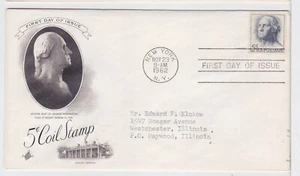 TurtlesTradingPost - George Washington COIL 1962 #1229 FDC - Artcraft Cachet - Picture 1 of 1