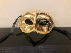 ILOVEMASKS Venetian Musical Note Eye Mask Gold Masquerade Ball Party Mask - Picture 1 of 2