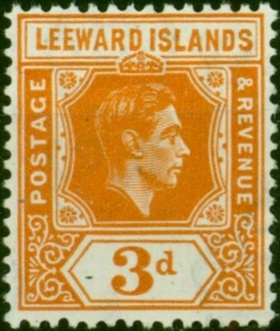 Leeward Islands 1938 3d Orange SG107 Fine VLMM - Picture 1 of 1