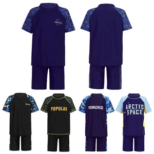 Kids Boys Beachwear Wetsuit Rash Guard Athletic Swimsuit Playwear Swimwear Pool - Picture 1 of 68