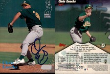 Chris Enochs Signed 1998 Stadium Club #387 Card Oakland Athletics Auto AU