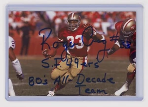 Foto firmada por Roger Craig 4x6 con inscripción "Equipo de toda la década de los 80" - 49ers automática - Imagen 1 de 2