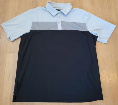 Pebble Beach Polo Shirt Mens XXL Black Gray Golf Short Slv Dry Luxe Performance - Image 1 of 4