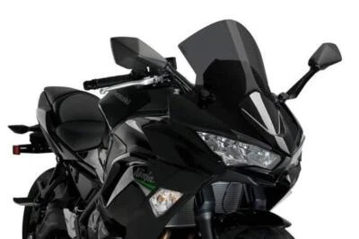 Puig R-Racer Screen Windshield Dark Smoke Kawasaki Ninja 650 2020 - 2024 - Image 1 of 4