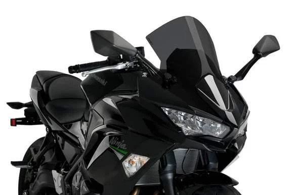 Puig R-Racer Screen Windshield Dark Smoke Kawasaki Ninja 650 2020 - 2024 - Image 1 of 4