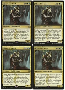 MTG Kheru Lich Lord x4 Khans of Tarkir Rare NM/LP Playset - Picture 1 of 1