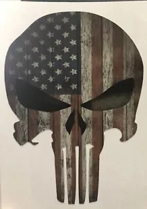Punisher Skull American Flag Military Decal Sticker Graphic 3m Vinyl - Picture 1 of 2