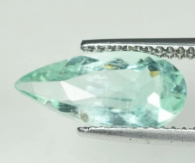 2.46 ct EXTREMELY RARE HUGE" SEA GREEN  NATURAL  BERYL  LONG  Pear See VDO ERRR - Image 1 of 2