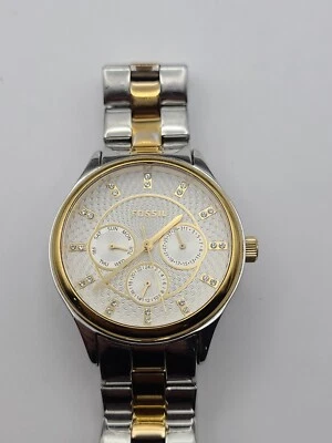 RELOJ MUJER FOSSIL BQ1564 DÍA-FECHA CON 5 ATM S/S CUARZO Batería Nueva Foto 1 de 4