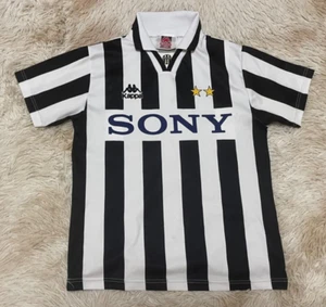 Vintage Juventus SONY 1995 - 1996 - 1997 Home Football Shirt Kappa Size Y-Small - Picture 1 of 7