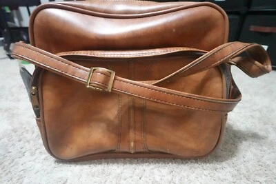 VINTAGE  Encore by Airway Leather Suitcase Carry On travel luggage 15.5 Inches - Image 1 of 4