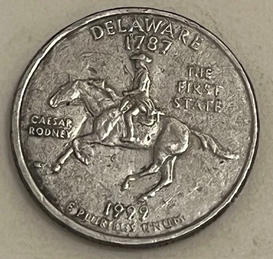 1999 P Delaware State quarter - Errors DDO - Very rare - Image 1 of 4