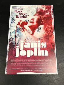 A Night with Janis Joplin Broadway Poster Window Card Hand Signed by Full Cast - Picture 1 of 8