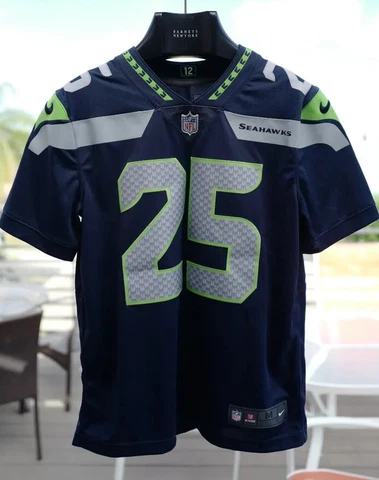 Nike Marshawn Lynch 24 Seattle Seahawks NFL NIKE Field Jersey Men's Sz M Perfect Cover