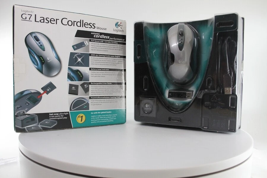 Boxed Logitech G7 Gaming Laser Cordless Mouse - Wireless Receiver (931375-0914) - Image 1 of 1