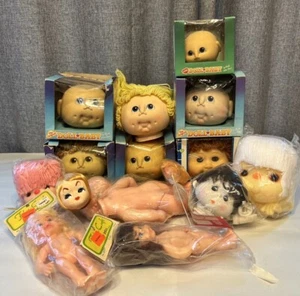 Vintage Lot of Doll Heads Yarn Hair Original Doll Baby Wee Blinks Blinking - Picture 1 of 24