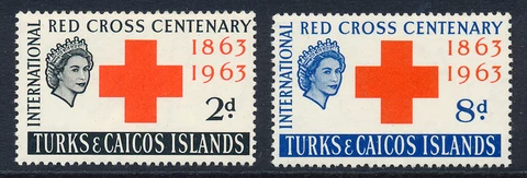 TURKS & CAICOS ISLANDS 1963 RED CROSS CENTENARY SG255/256   MNH Cover