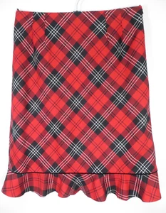 PENDLETON Womens Virgin Wool Slightly Flounced A-Line Skirt Plaid Multicolor 14 - Picture 1 of 13