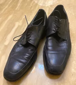 Rammola Bruno Magli in pelle nera Oxford VINTAGE di design taglia 10M - Foto 1 di 9
