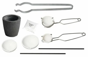 KIT DE FUNDICIÓN DE JOYAS ORO PLATA PLATA PINZAS DE CRISOL DE FUNDICIÓN CERÁMICA VARILLA DE FLUJO 17A - Imagen 1 de 1