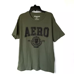 Aeropostale Men's New Large Green Short Sleeve Pullover Crew-Neck AERO T-Shirt - Picture 1 of 1