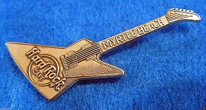 MYRTLE BEACH STERLING SILVER STAMPED EXPLORER GUITAR Hard Rock Cafe PIN - Picture 1 of 1