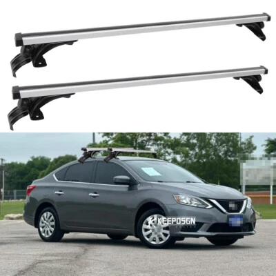 Portaequipajes de carga barra transversal de techo de aluminio para Nissan Sentra 01-2023 48" Foto 1 de 4