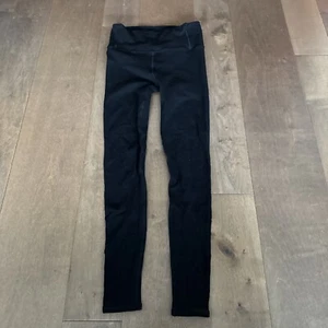Lululemon Black Compression Ankle Gym Leggings Women's Size 6 - Picture 1 of 5